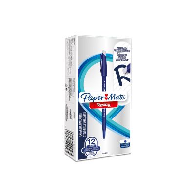 Химикалка Papermate Replay SE, с гумичка, синя