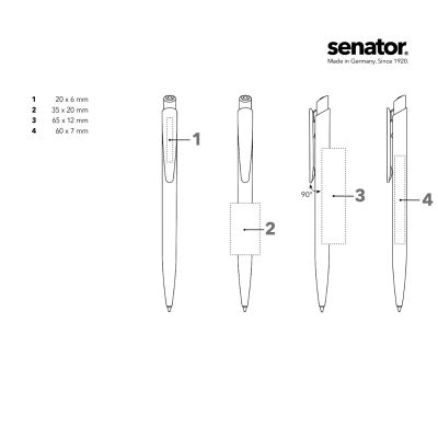 Химикалка Senator Dart Polished 2600, светлосив 9