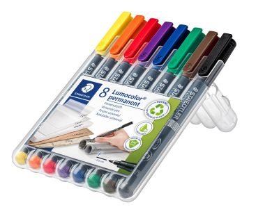 Комплект маркери Staedtler Lumocolor 318 OHP F, 8 цвята