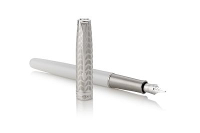 Писалка Parker Royal Sonnet Premium, бял/металм