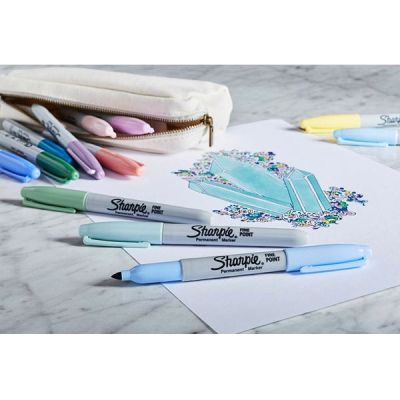 Комплект перманентни маркери Sharpie Mystic Gems, F, 12 цвята