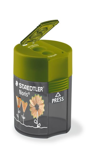 Острилка Staedtler 512 с контейнер, двойна, ЗЕЛЕН