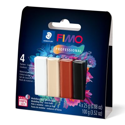 Комплект глина Staedtler Professional, 4 цвята х 25g, НАТУРАЛНИ ЦВЕТОВЕ