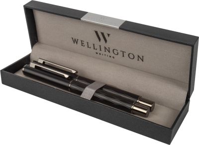 Комплект Wellington Infinity, ролер и писалка, черен