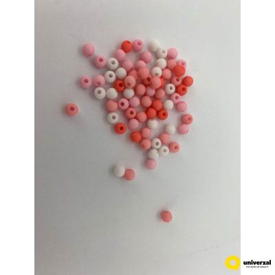 Комплект мъниста Uniline, розови 6mm, опаковка 160