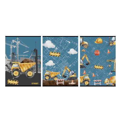 Тетрадка Street, А5, бели листа, 54л, Construction