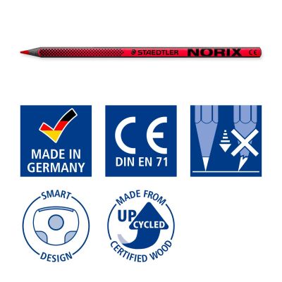 Цветни моливи Staedtler Norix 186, 12 цвята