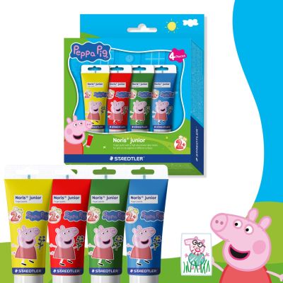 Боя NJ Peppa Pig finger paint, 4 цвята