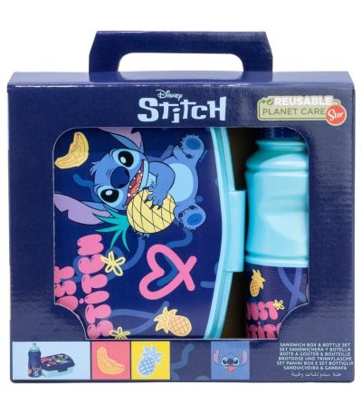 К-кт кутия за обяд и бутилка Stor, пластм., STITCH