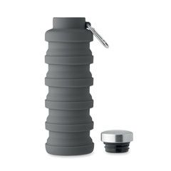 Сгъваема силиконова бутилка Kolapsi, 500ml, тъмносива