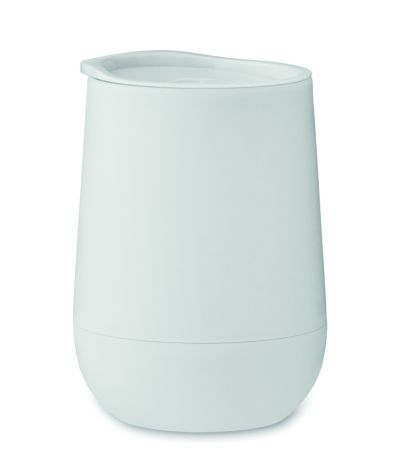 Чаша Go, двустенна, с капак, PP, 300ml, БЯЛ