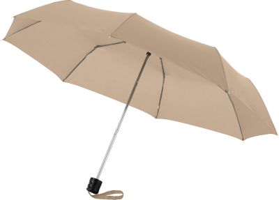 Чадър 21.5", сгъваем, бежов